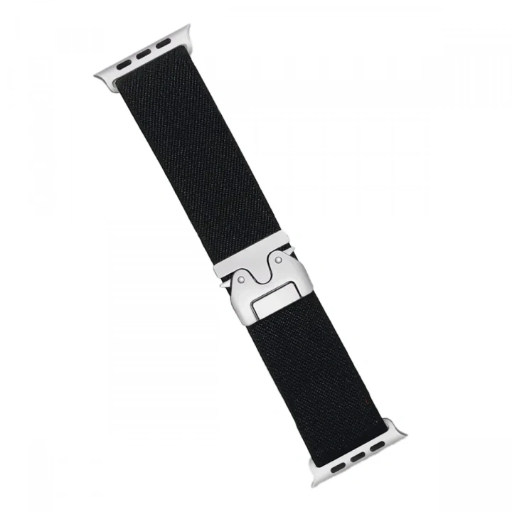 Mey İthalat®   Watch 42mm Forest Kumaş Kordon - Siyah