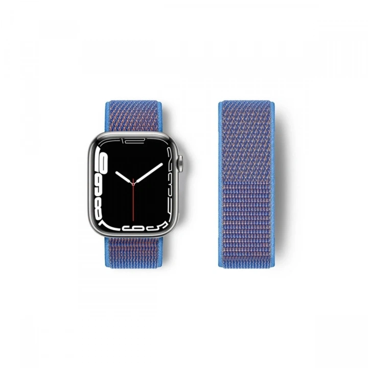 Mey İthalat®   Watch 42mm Hasırlı Cırtcırtlı Kordon - Mor