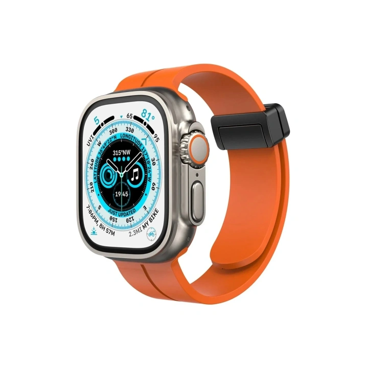 Mey İthalat®   Watch 42mm KR412 Elegance Stylısh Kordon - Turuncu