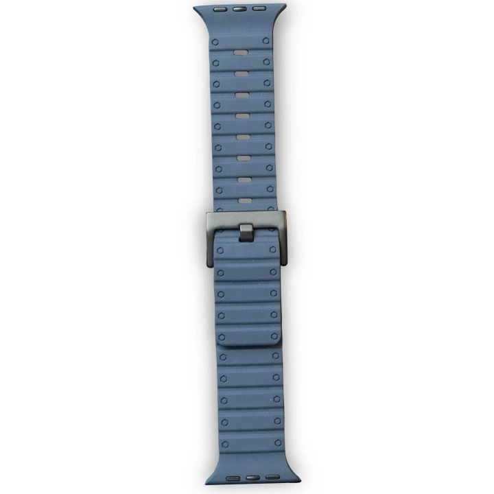 Mey İthalat®   Watch 42mm Magnus Mıknatıslı Silikon Kordon - Mavi