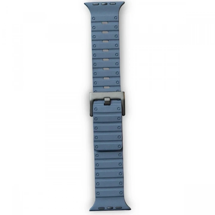 Mey İthalat®   Watch 42mm Magnus Mıknatıslı Silikon Kordon - Mavi