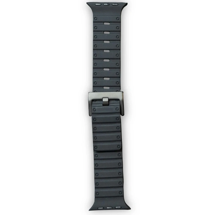 Mey İthalat®   Watch 42mm Magnus Mıknatıslı Silikon Kordon - Siyah