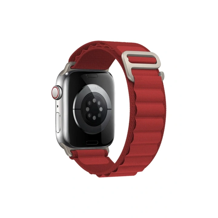 Mey İthalat®   Watch 42mm Mountain Kordon - Kırmızı