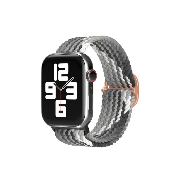 Mey İthalat®   Watch 42mm Star Kordon - Gri-Siyah