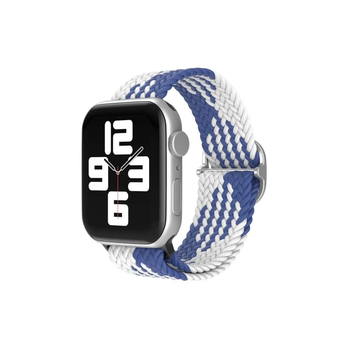 Mey İthalat®   Watch 42mm Star Kordon - Mavi-Beyaz
