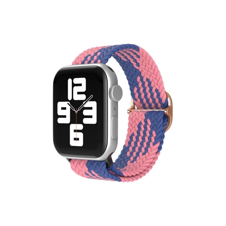 Mey İthalat®   Watch 42mm Star Kordon - Pembe-Mavi