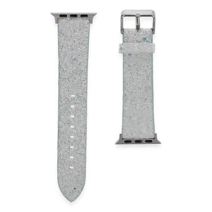 Mey İthalat®   Watch 42mm Starry Taşlı Kordon - Mavi