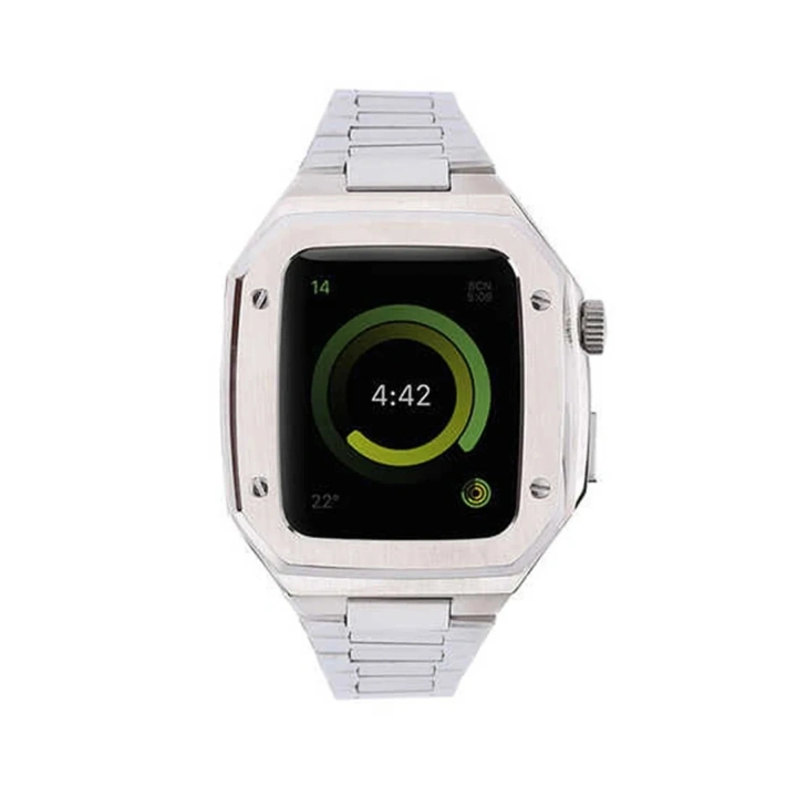 Mey İthalat®   Watch 44mm Metal Petek Kasalı Kordon - Gümüş