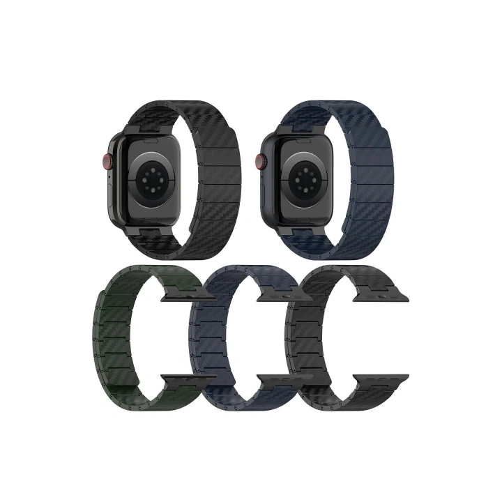 Mey İthalat®  Watch 45mm Carbon Steel Kordon - Koyu Yeşil