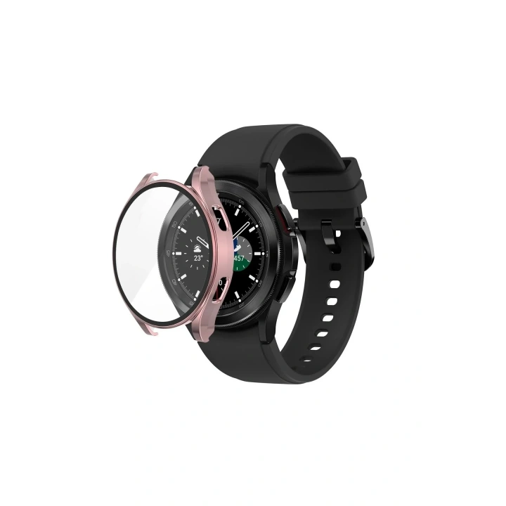 Mey İthalat®  Watch 5 44mm Wall Camlı Kasa Ekran Koruyucu - Rose Gold