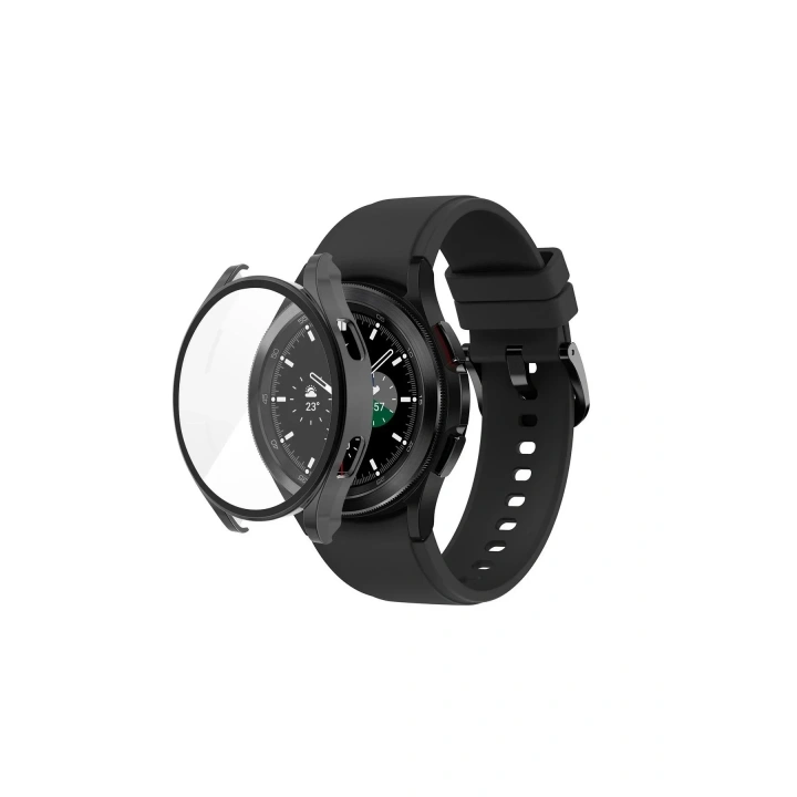 Mey İthalat®  Watch 5 44mm Wall Camlı Kasa Ekran Koruyucu - Siyah