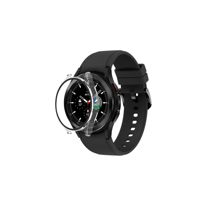 Mey İthalat®  Watch 5 Pro 45mm Wall Camlı Kasa Ekran Koruyucu - Şeffaf