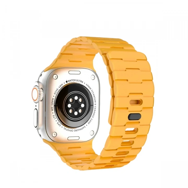 Mey İthalat®   Watch Ultra 49mm Wowen Kordon - Sarı