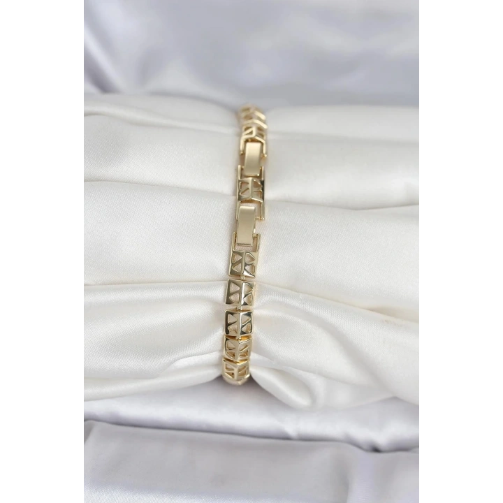 Mey İthalat® Xuping Zirkon Taşlı Gold Renk Kadın Bileklik