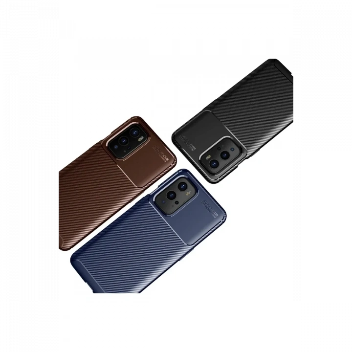 One Plus 9 Pro Kılıf Auto Focus Karbon Kapak - Siyah