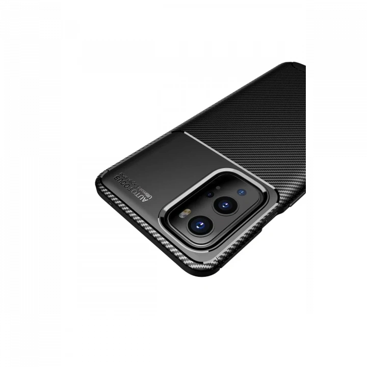 One Plus 9 Pro Kılıf Auto Focus Karbon Kapak - Siyah
