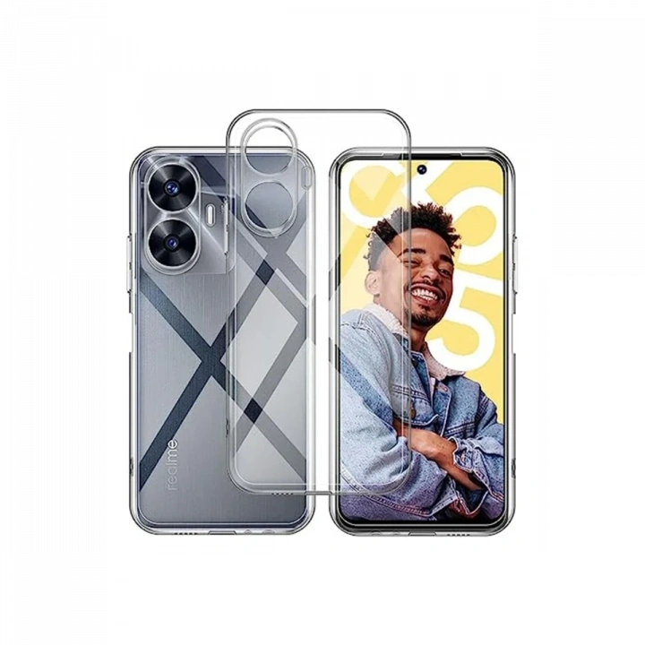 Realme C55 Kılıf Lüx Şeffaf Silikon