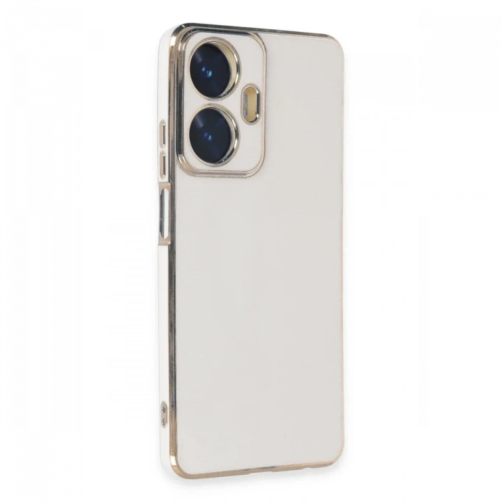 Realme C55 Kılıf Volet Silikon - Beyaz