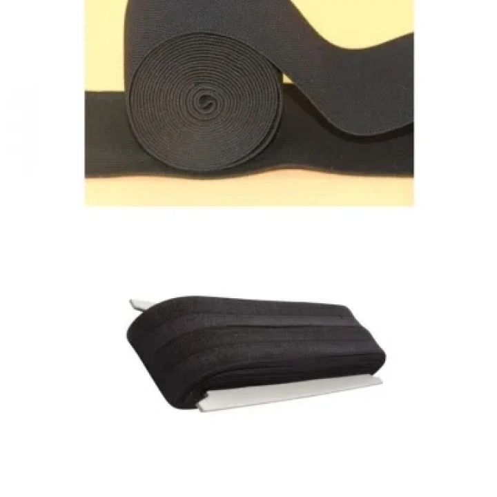 SİYAH - 1.5CM PAÇA LASTİK YASSI GENİŞ 10MT. (5468)