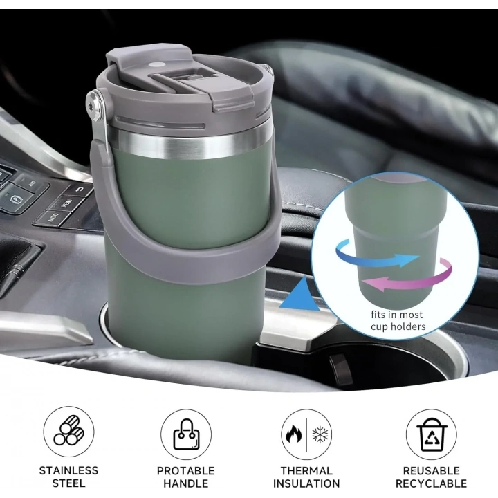 Termos 900 ML Pipetli Termos Bardak (5468)