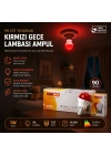 10 ADET 1W E27 KIRMIZI YUVARLAK GECE LAMBASI LED AMPUL EAMP-075 (5468)