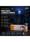 10 ADET 1W E27 MAVİ YUVARLAK GECE LAMBASI LED AMPUL EAMP-075 (5468)