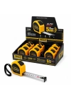12 ADET 5MT X 25MM OTOMATİK ÇELİK ŞERİT METRE STOPLU (5468)