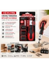 13PCS SİLİKON SAP - CR-V CIRCIRLI TORNAVİDA BİTS SETİ 3 KADEME - ÇİFT YÖNLÜ - MANYETİK UÇ TUTUCU (5468)