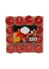 16 PARÇA  KIRMIZI TEA LİGHT YUVARLAK MUM (5468)