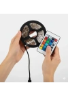 2 Metre Kumandalı USB LED Şerit Işık – Renk Ayarlı Dekoratif Ortam ve Ambiyans Aydınlatması