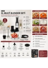 2HIZ AYAR - PASLANMAZ ÇELİK BIÇAK EL MULTİ BLENDER SETİ 2 LT HAZNELİ SHB-7534 (5468)