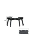 4 ADET SİYAH SOFRA AYAK KOMPLE PLASTİK 20CM AÇ KAPA (5468)