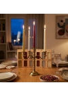 4PCS CANDLE METALİK RENKLER ŞAMDAN MUM 25CM (5468)
