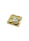 AHŞAP BAMBU 5PCS  ÇEREZLİK - LOKUMLUK KASE SETİ 22X22CM (5468)