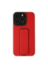 Apple iPhone 13 Pro Kılıf Mega Standlı Silikon - Kırmızı