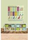 BiiShe® 100x100cm Statik Kağıt Renkli Çarpım Tablosu