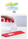 BiiShe® 12li Kapaklı Yapışmaz Silikon Tabanlı Plastik Küp Buz Kalıbı