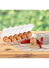 BiiShe® 12li Şeffaf Kapaklı Kilitli Yumurta Saklama Kabı Kutusu Aparatı