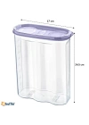 BiiShe® 2 Kapaklı Ölçekli Erzak Kuru Gıda Saklama Kutusu Kabı 2,4 Litre-SA940