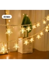 BiiShe® 20 Adet Mini Yıldız Led 5 Metre Günışığı Rengi Dekoratif Led