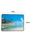 BiiShe® 25x32 cm Küçük Boy Mouse Pad Manzara Ada