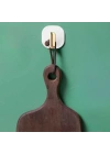 BiiShe® 2li Yapışkanlı Retro Askılık Dolap Kapak Kulpu Beyaz