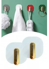 BiiShe® 2li Yapışkanlı Retro Askılık Dolap Kapak Kulpu Beyaz