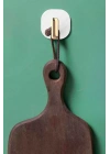 BiiShe® 2li Yapışkanlı Retro Askılık Dolap Kapak Kulpu Beyaz