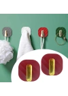BiiShe® 2li Yapışkanlı Retro Askılık Dolap Kapak Kulpu Kırmızı