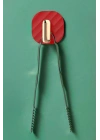 BiiShe® 2li Yapışkanlı Retro Askılık Dolap Kapak Kulpu Kırmızı