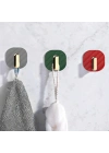 BiiShe® 2li Yapışkanlı Retro Askılık Dolap Kapak Kulpu Yeşil