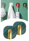 BiiShe® 2li Yapışkanlı Retro Askılık Dolap Kapak Kulpu Yeşil