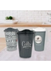 BiiShe® 3 Adet Kahve Bardağı Seti Dekoratif Plastik Kahve Muhafaza Bardağı
