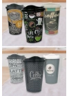 BiiShe® 3 Adet Kahve Bardağı Seti Dekoratif Plastik Kahve Muhafaza Bardağı